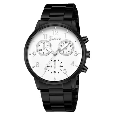 

Gobestart Fashion Geneva Women Stainless steel Watch Leisure Ladies quartz wristwatch