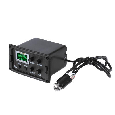 

Acoustic Guitar 3-Band EQ Equalizer Tone&Volume Amplifier Preamp Piezo Pickup with Tuner Phase Function LCD Display Unibody De