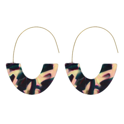 

Fashion Women Leopard Pattern U Shape Pendant Hook Earrings Party Jewelry Gift