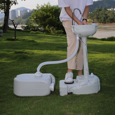 

Ktaxon 24L Water Tank Tote Waste Tank & Removable Outdoor Handwashing Basin Sink Great for Traveling Camping Outdoor Events