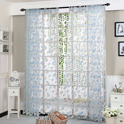 

Tulle Curtains Living Room Window Curtains Salon For Bedroom Voile Tulip Flowers Printed Balcony Sun Shading Translucent 16