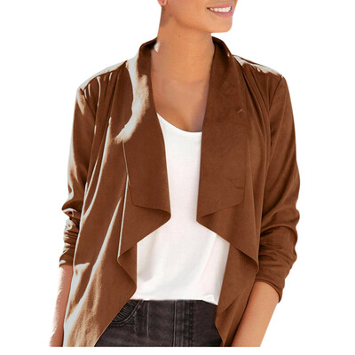 

Toponeto Women Ladies Long Sleeve Coat Open Front Jacket Outwear Loose Top
