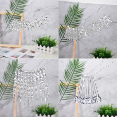 

〖Follure〗Acrylic Snowflake Christmas Wedding Tree Hanging Decoration Decoration For DIY P
