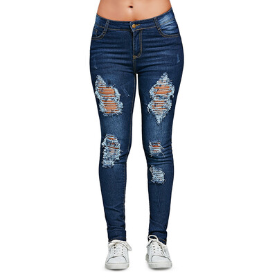 

Mid Rise Skinny Ripped Jeans