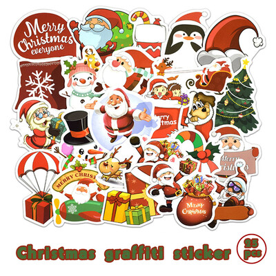 

Tailored Christmas Graffiti Decals Skateboard Laptop Luggage car Guitar bicycle Stickers