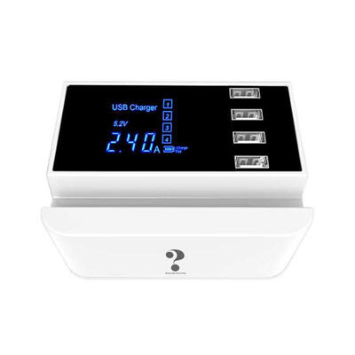 

USB Charger 4 Port USB Charging Stations With LED Digital Display For IPhone IPad Smartphones Tablet – UKUSEU Plug