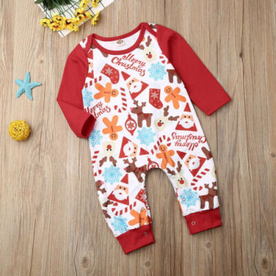 

US Toddlers Baby Girl Boy Kids Clothes Romper Bodysuit Jumpsuit Xmas Outfits Set