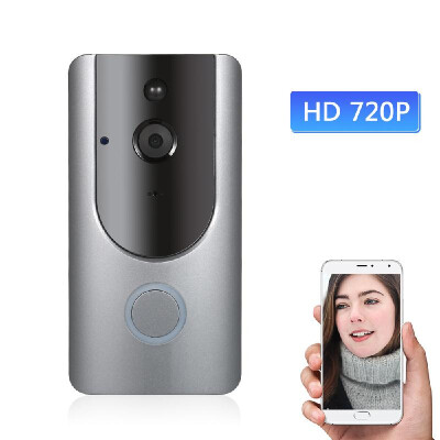 

WiFi Smart Wireless Security DoorBell Smart HD 720P Visual Intercom Recording Video Door Phone Remote Home Monitoring PIR Motion D