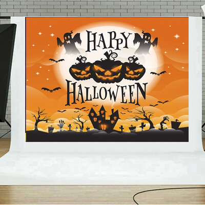 

Toponeto Halloween Backdrops Pumpkin Vinyl 5x3FT Lantern Background Photography Studio