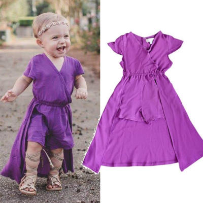 

Baby Girl Short Sleeve Pantskirt Sundress Dresses Dress Outfits Costume