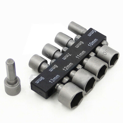 

〖Follure〗14 Inch Hex Shank Power Nut Driver Drill Bit Set 5-13mm Socket Wrench