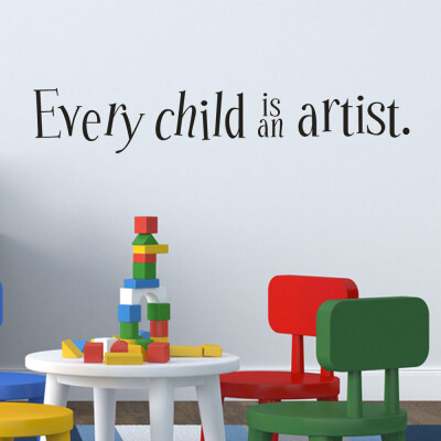 

〖Follure〗Every Child is an Artist Removable Art Vinyl Mural Home Room Decor Wall Stickers