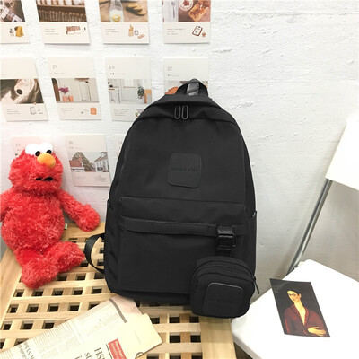 

Inswind schoolbag Korean version of female college students backpack Senior high school Sen Department Guzhuang girl Baitie campus