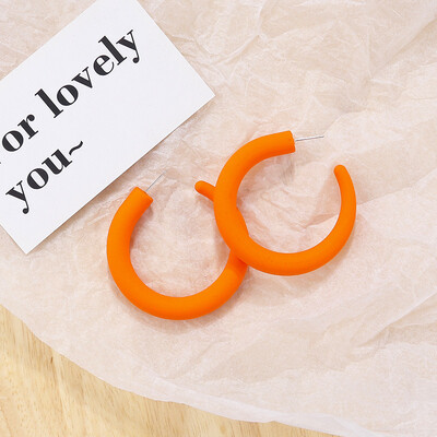 

Flashbuy Trendy Geometric Stud Earrings for Women Metal Statement Letter C Spray Earring Jewelry Simple Fashion Alloy Pendientes