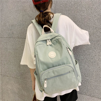 

Schoolbag girl ins Fenggang wind backpack female shoulder bag tide retro Korean version of the original ulzzang high school studen