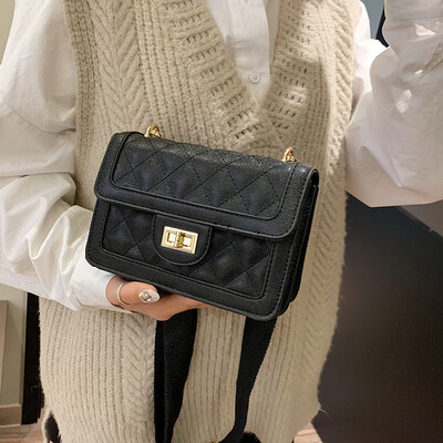 

Net red texture small square bag ocean shoulder bag casual high-end bag female 2019 new wave Korean version of the Messenger bag