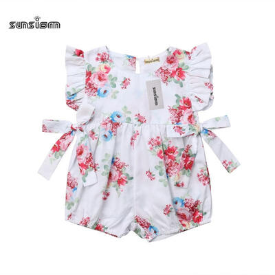 

Hot Toddler Infant Baby Girl Flower Ruffle Romper Bodysuit Jumpsuit Outfits Clothes