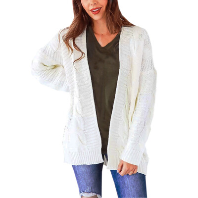 

Toponeto Womens Long Sleeve Knitwear Open Front Cardigan Sweaters Casual Outerwear