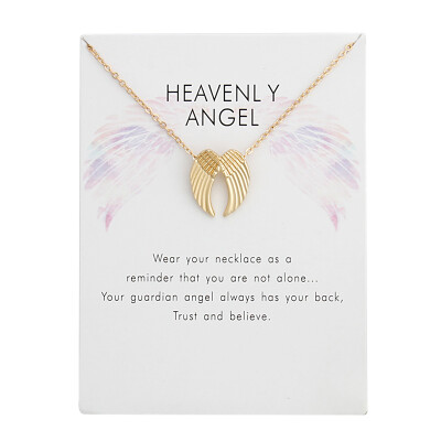 

Fashion Jewelry heavenly angel sliding angel wings necklace For Women