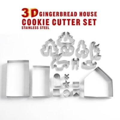 

New 18X 3D Christmas pastry cutter stainless steel animal cookie biscuit cake mold