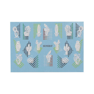 

5D Acrylic Engraved Nail Art Sticker Template Decals DIY Nail Decoration