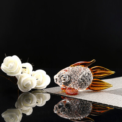 

Gobestart Crystal Goldfish Wedding Decor Paperweight Figurine Gift Crafts Home Decor