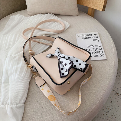 

Summer Joker bag small fresh scarves broadband womens bag new 2019 fashion bucket bag Messenger bag