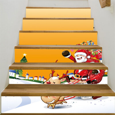 

Toponeto Christmas Decoration Stair Stickers Christmas Stairs Stickers Wall Stickers