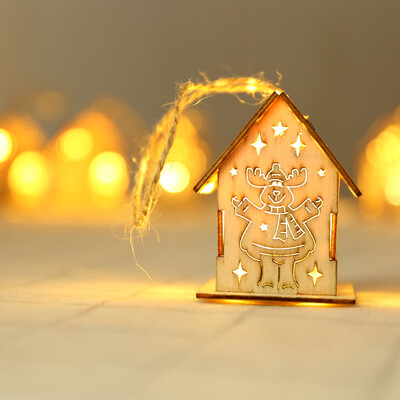 

〖Follure〗Christmas Ornaments LED Light Chalet Hotel Bar Christmas Tree Decoration