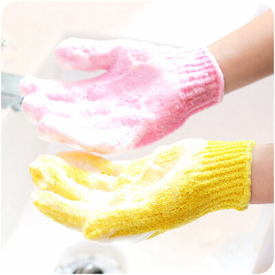 

Siaonvr 4Pcs Shower Gloves Exfoliating Wash Skin Spa Bath Gloves Foam Bath Skid
