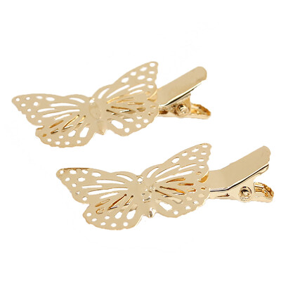 

1pcs Golden Butterflies Hair Clips Headdress for Women Hair Accessories Metal Hairpins Barrettes for Girls Headwear
