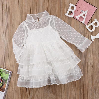 

Baby Girls Formal Lace Dot Princess Party Tulle Tutu Dress