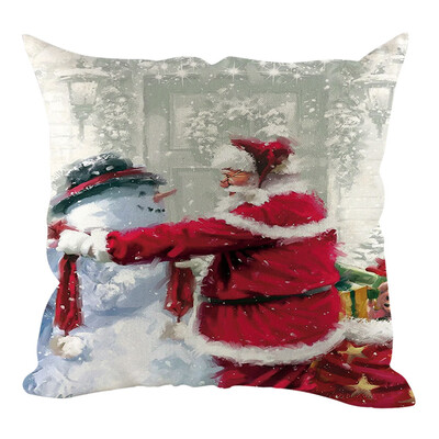 

Siaonvr Christmas Pillow Cover Pillowcases Decorative Sofa Cushion Cover Home Decoration