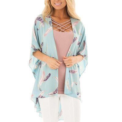 

Toponeto Womens Plus Size Summer Casual Open Front Half Sleeve Lightweight Cardigan