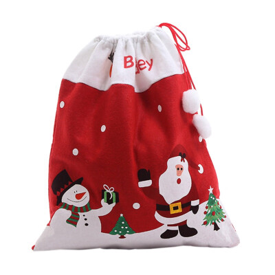 

Santa Claus Gift Candy Bags Drawstring Type Christmas Candy Xmas Festival Gifts Holders Bake Biscuit Cookies Packaging Supplies