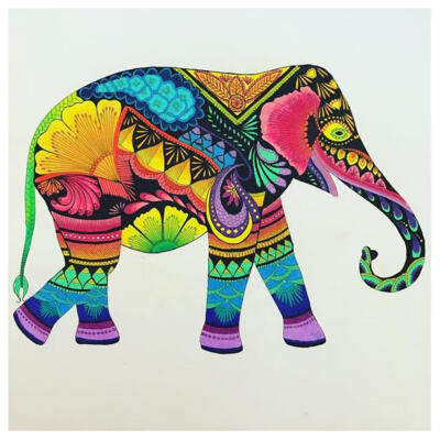 

5D DIY Full Drill Diamond Painting Ethnic Elephant Cross Stitch Embroidery