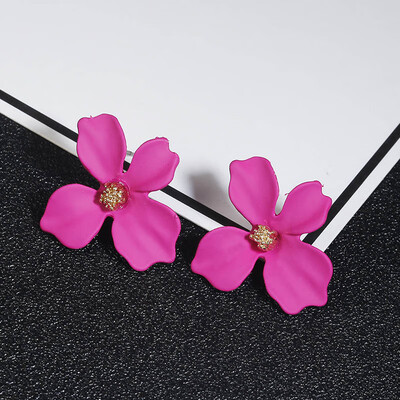 

Statement Big Flower Earrings For Women New Fashion Sweet Plant Drop Earrings Femme Brinco Temperament Wholesale Korean Jewelry