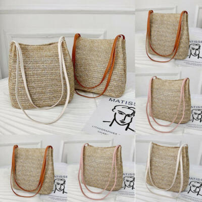 

Women Straw Bag Woven Handbag Purse Crossbody Boho Beach Summer Tote Purse New