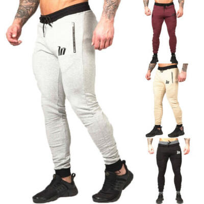 

Mens Sport Gym Slim Fit Pants Tracksuit Bottoms Joggers Long Trousers Sweatpants