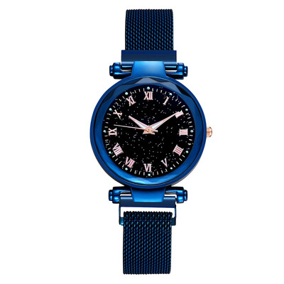 

Fashion Women Watches Romantic Irregular Dial Ladies Analog Quartz Starry Sky Wristwatch Mesh Belt Strap Clock Kol Saati