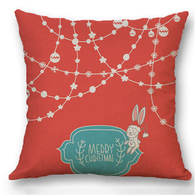

2020 New 18&quot Christmas Linen Pillow Cover Santa Claus Pattern Square Pillow Case Cushion Car Home Decor 14 Pattern