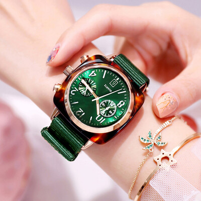 

2019 new ins wind watch female net red with the couple fashion trend students waterproof large dial quartz watch
