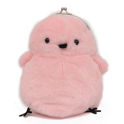 

2019 Lovely Chick Shaped Messenger BagFor Children Fur Plush Mini Artificial Fur Handbags Cross Body Comfortable Girl Bag