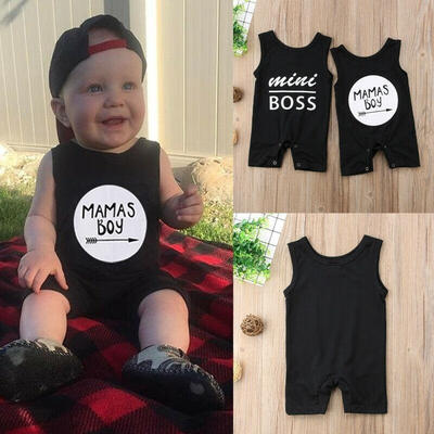 

Cute Infant Baby MAMAS BOY Jumpsuit Romper Bodysuit Clothes Outfits Playsuit 0-24M