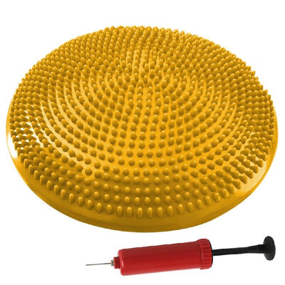 

33CM Yoga Balance Disc Inflatable Stability Wobble Cushion Free Hand Pump