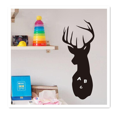

Cartoon living room decoration applique deer head left elk frame hanging painting restaurant decoration painting simple bedroom st