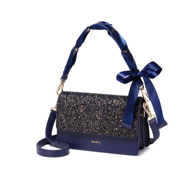 

Marsoul ladies sequins small bag new fashion wild small fresh shoulder diagonal backpack butterfly ribbon