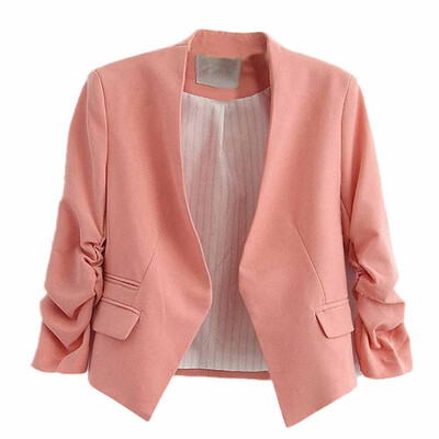 

Toponeto Women Long Sleeve Loose Lapel Slim Suit Outwear Blazer Coat Jacket