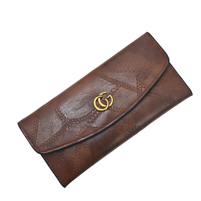 

Change handbag wallet female Long-style soft leather handbag Korean version personality large-capacity lady wallet tide