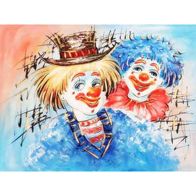 

Diamond Embroidery Portrait Clown Full Square Painting Rhinestones Cross Stitch Kit Diamond Mosaic Beaded Home Decoration